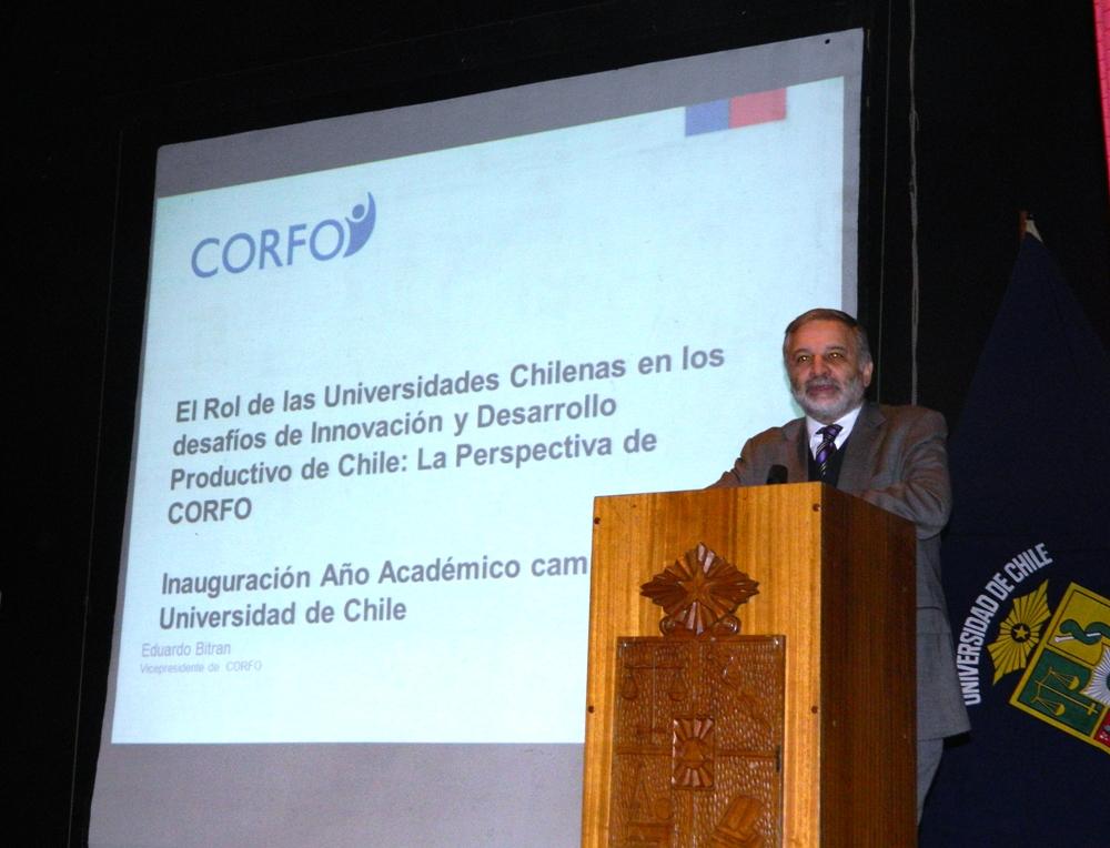 El Vicepresidente de la CORFO, Eduardo Bitran, brindó una Charla Magistral sobre el rol de las universidades y el desarrollo productivo del país.
