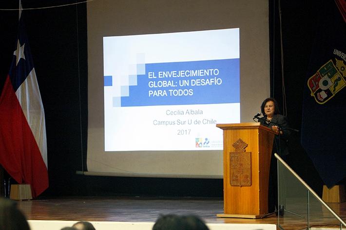 El Envejecimiento de la Población Global: Un Desafío para todos, fue el nombre de la charla que dictó la Profesora Titular del INTA, Cecilia Albala.