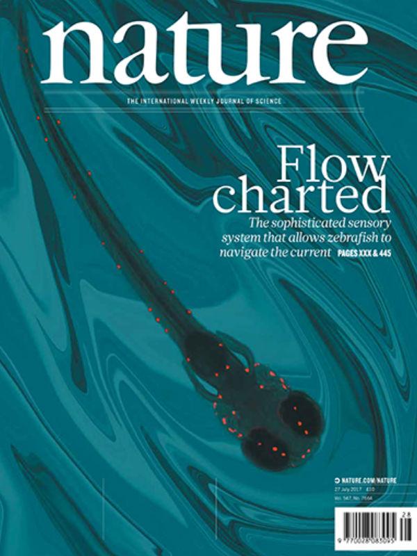 La portada de Nature de julio 2017.