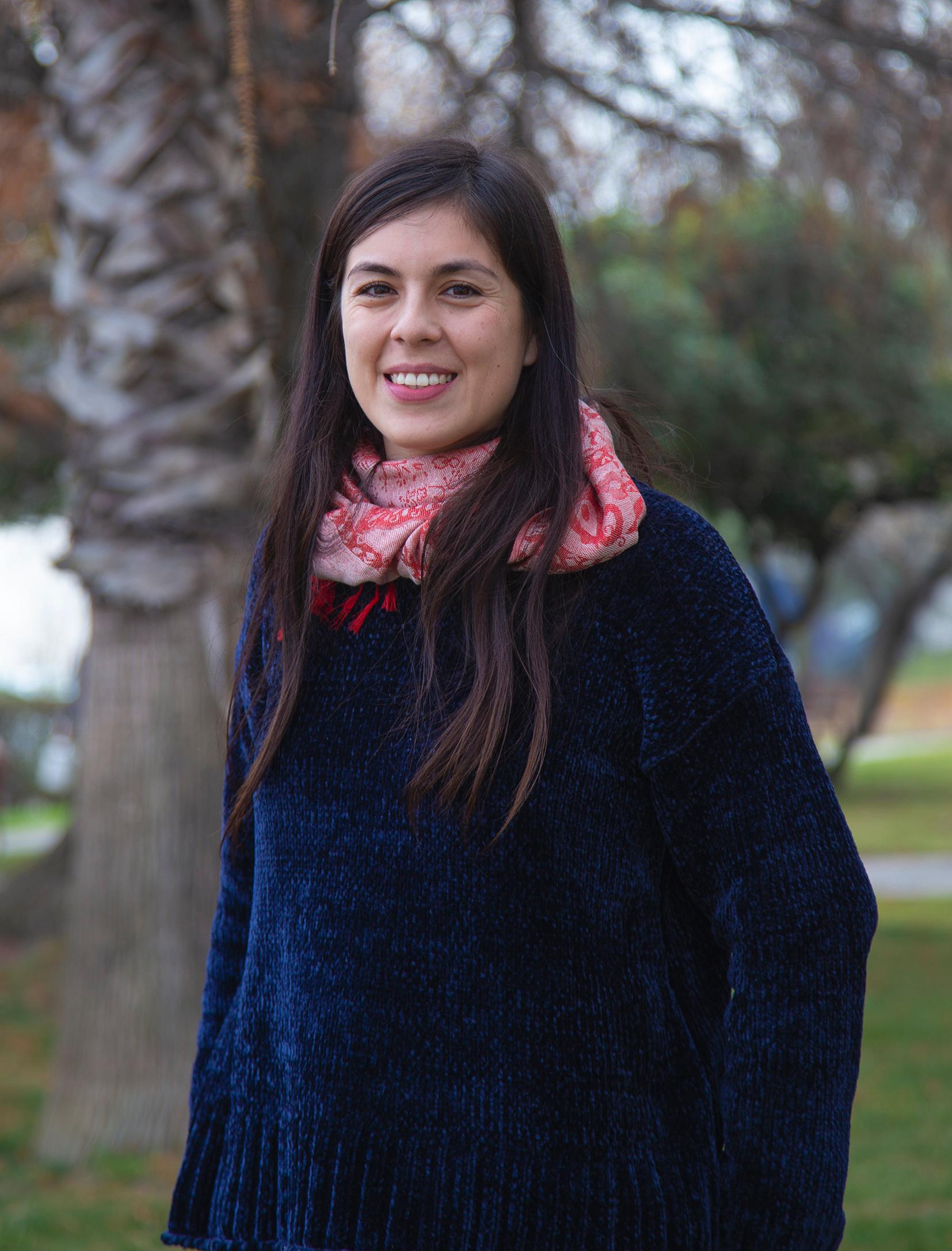 Lorena Romero Ávila, estudiante de Medicina Veterinaria, quien se irá de intercambio a la Universidad de São Paulo, Brasil.