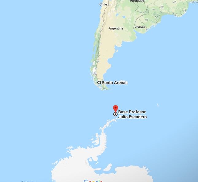 La Base Profesor Julio Escudero es administrada por INACH y está ubicada a 1226 kms de Punta Arenas.